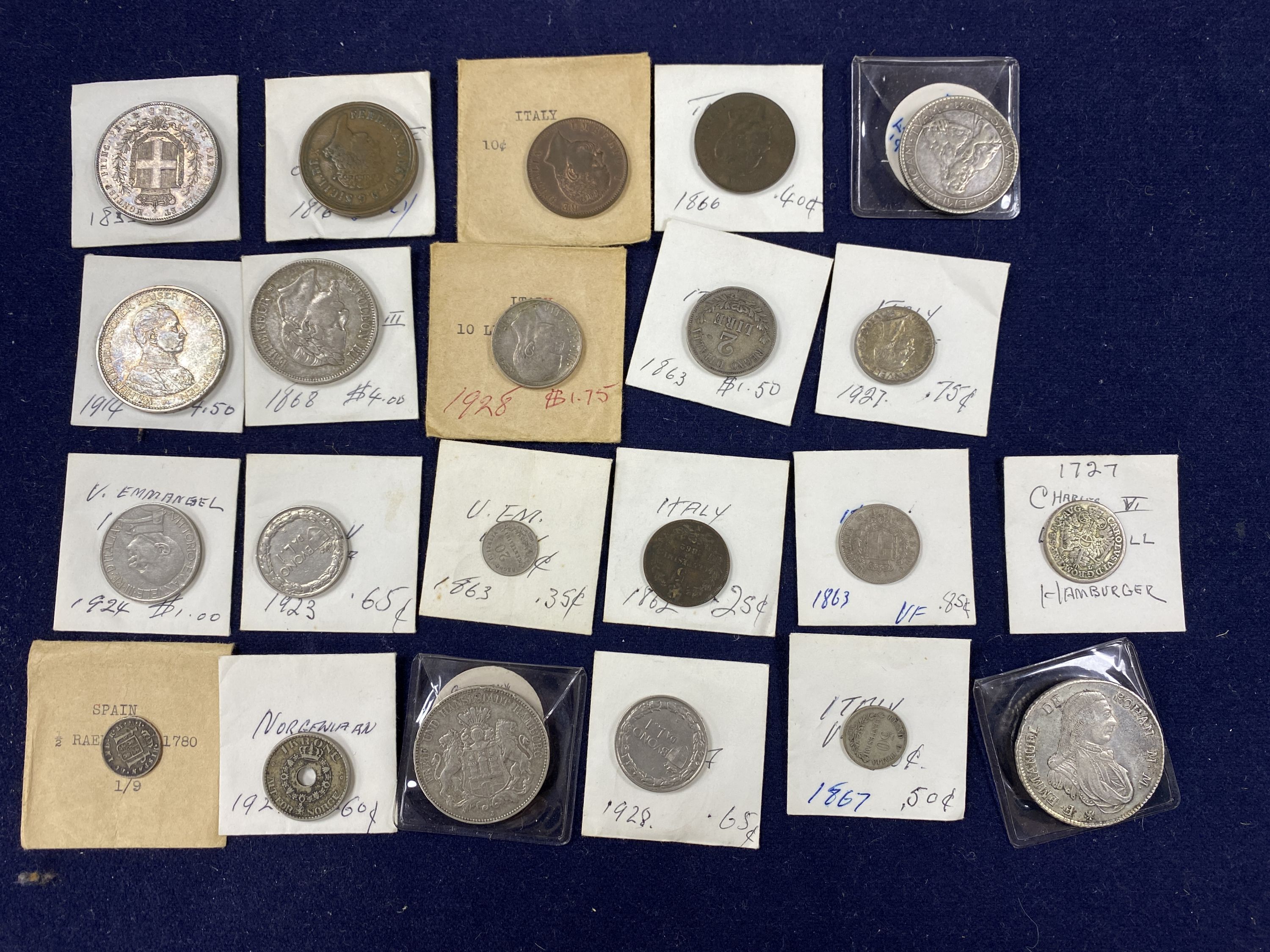 Italy, Germany & European coins, 18th-20th century,